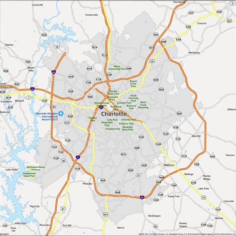 Key principles of MAP Charlotte North Carolina On Map